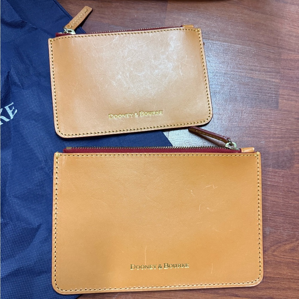 Dooney & Bourke Brown Bucket Bag with Red Interior - Picture 2 of 5